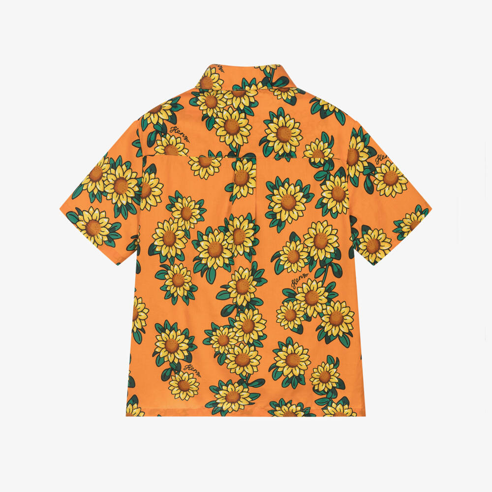 KENZO KIDS-Boys Vibrant Floral Print Shirt | Childrensalon Outlet