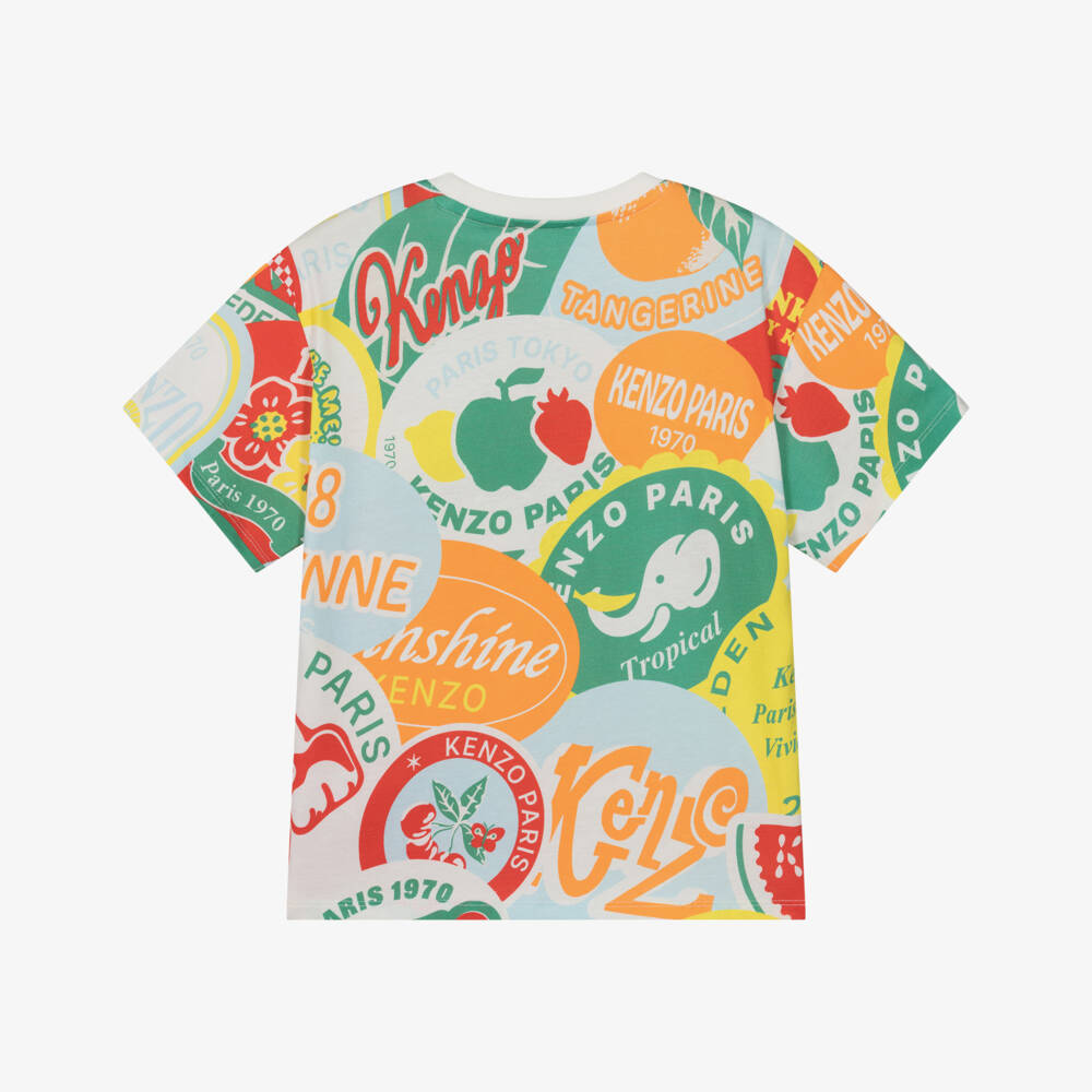 KENZO KIDS-Boys Vibrant Fruit Cotton Tee | Childrensalon Outlet
