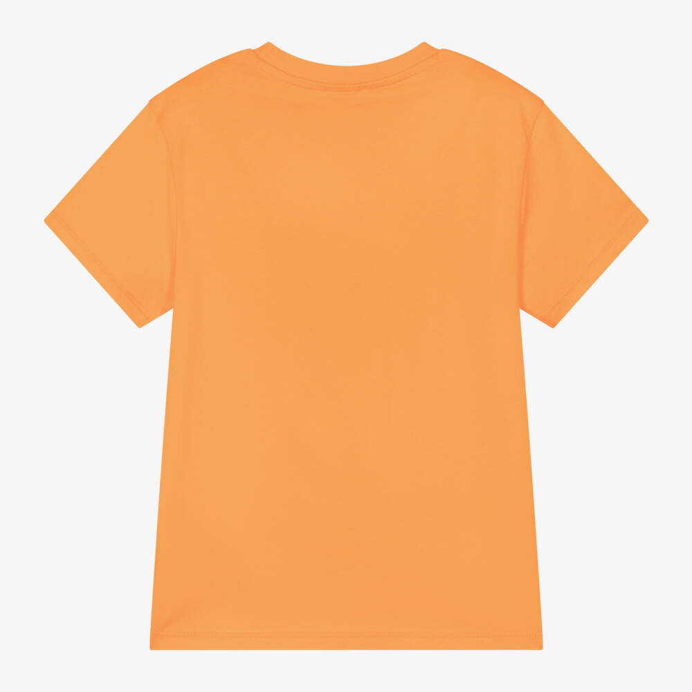 KENZO KIDS-تي شيرت قطن برتقالي زاهي للأولاد | Childrensalon Outlet