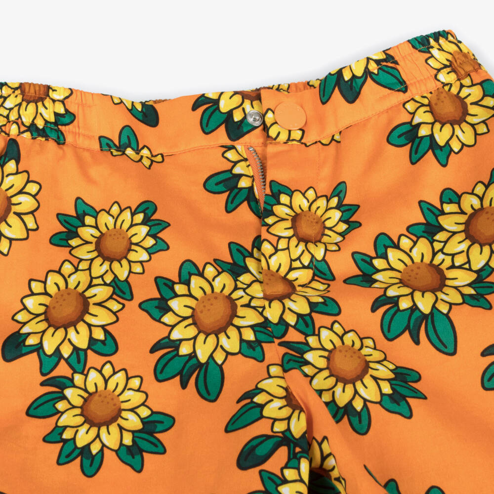 KENZO KIDS-Boys Vibrant Sunflower Cotton Shorts | Childrensalon Outlet