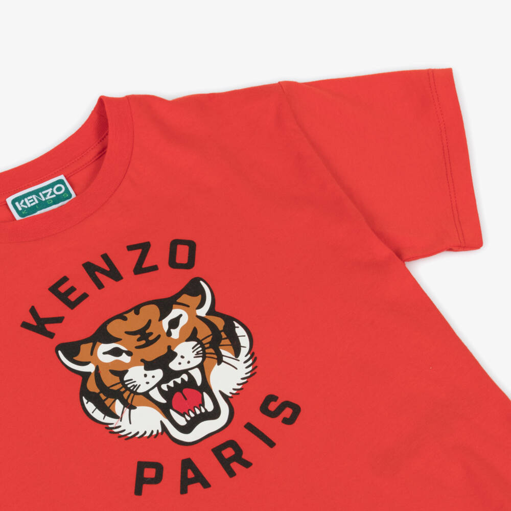 KENZO KIDS-Boys Vibrant Tiger Cotton Tee | Childrensalon Outlet