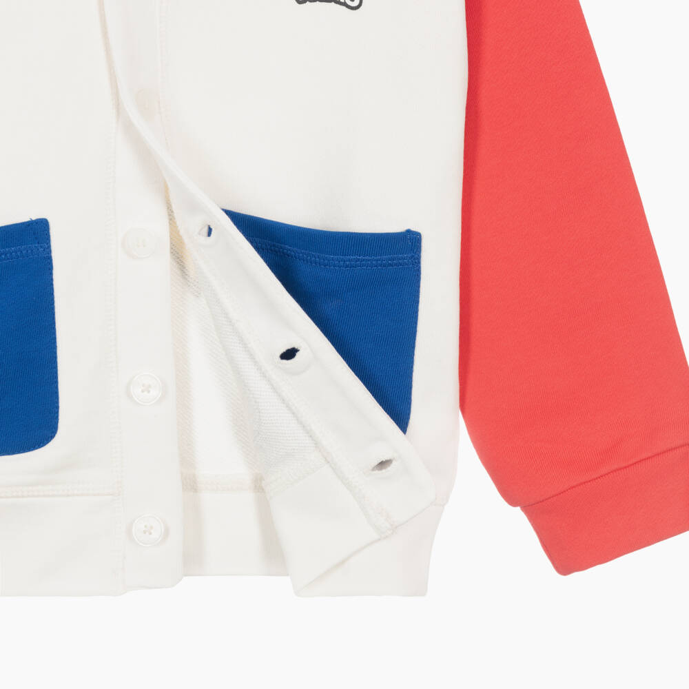 KENZO KIDS-Boys' White Bear Knit Jumper | Childrensalon Outlet