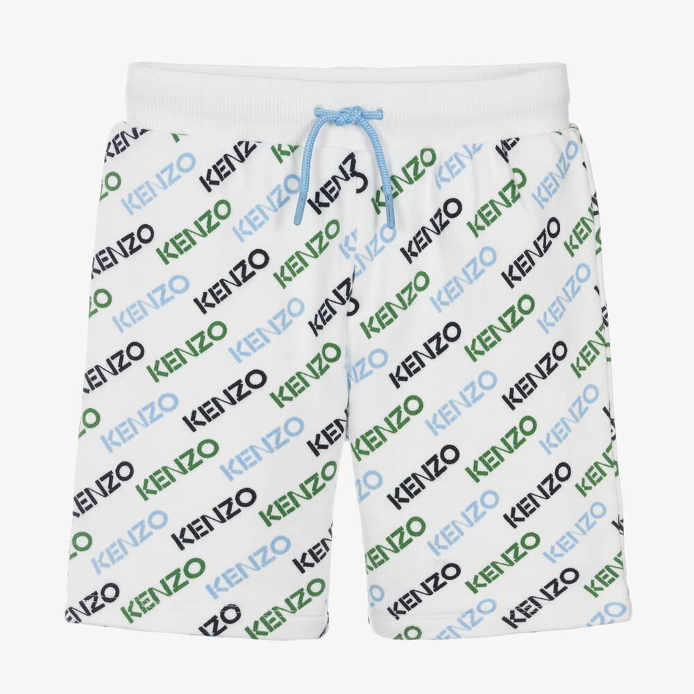 KENZO KIDS-شورت قطن لون أبيض للأولاد | Childrensalon Outlet