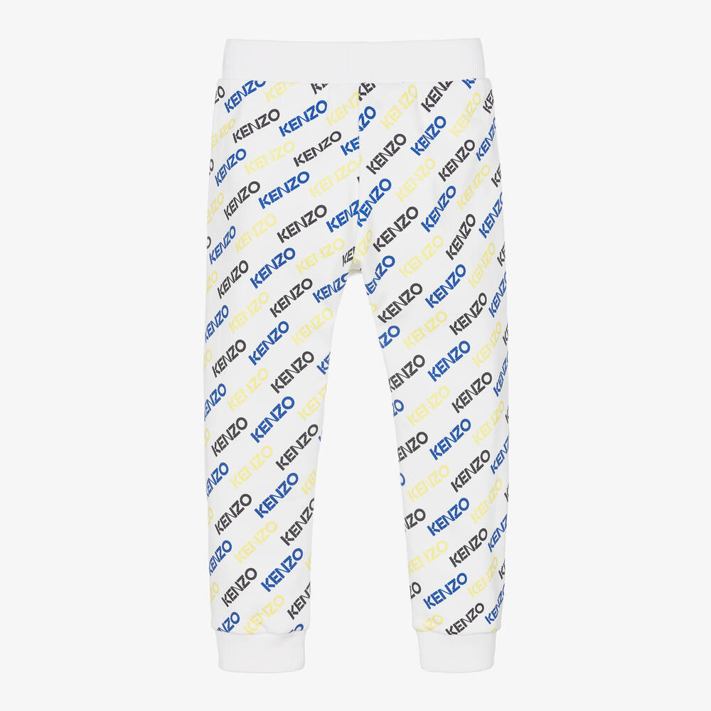KENZO KIDS-Белые хлопковые джоггеры | Childrensalon Outlet