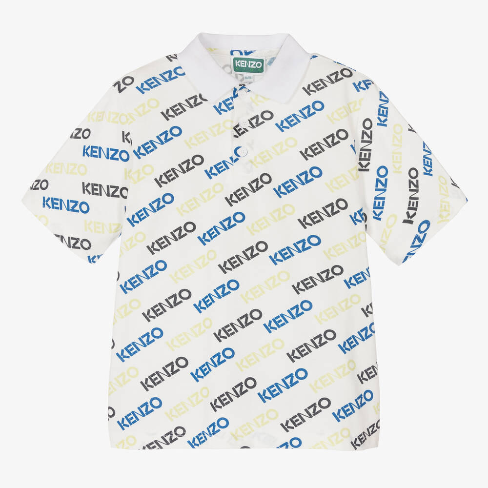 KENZO KIDS - Weißes Baumwoll-Poloshirt | Childrensalon