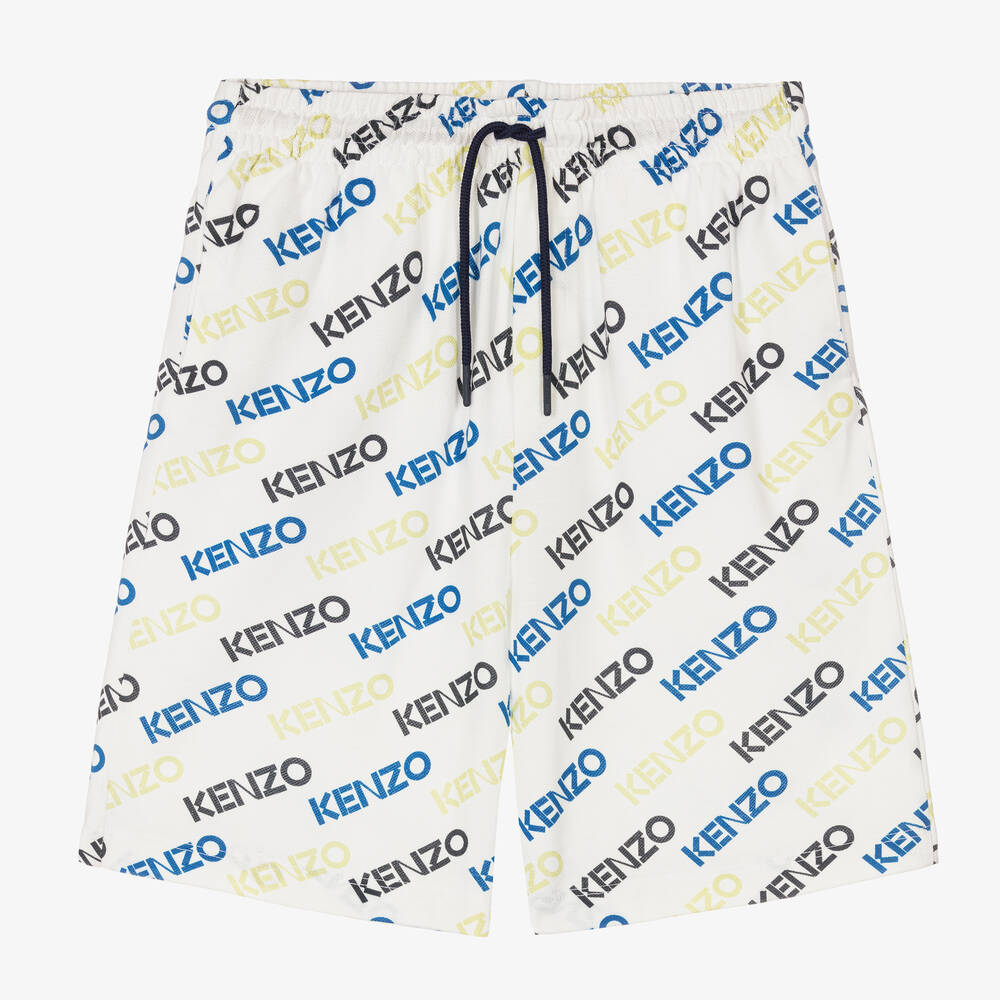 KENZO KIDS - Short blanc en coton garçon | Childrensalon