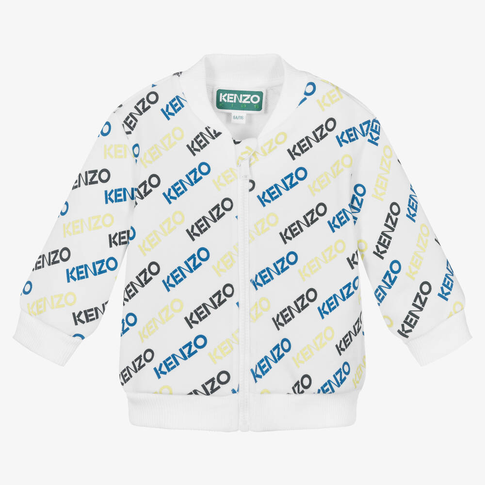 KENZO KIDS - Haut blanc zippé en coton garçon | Childrensalon