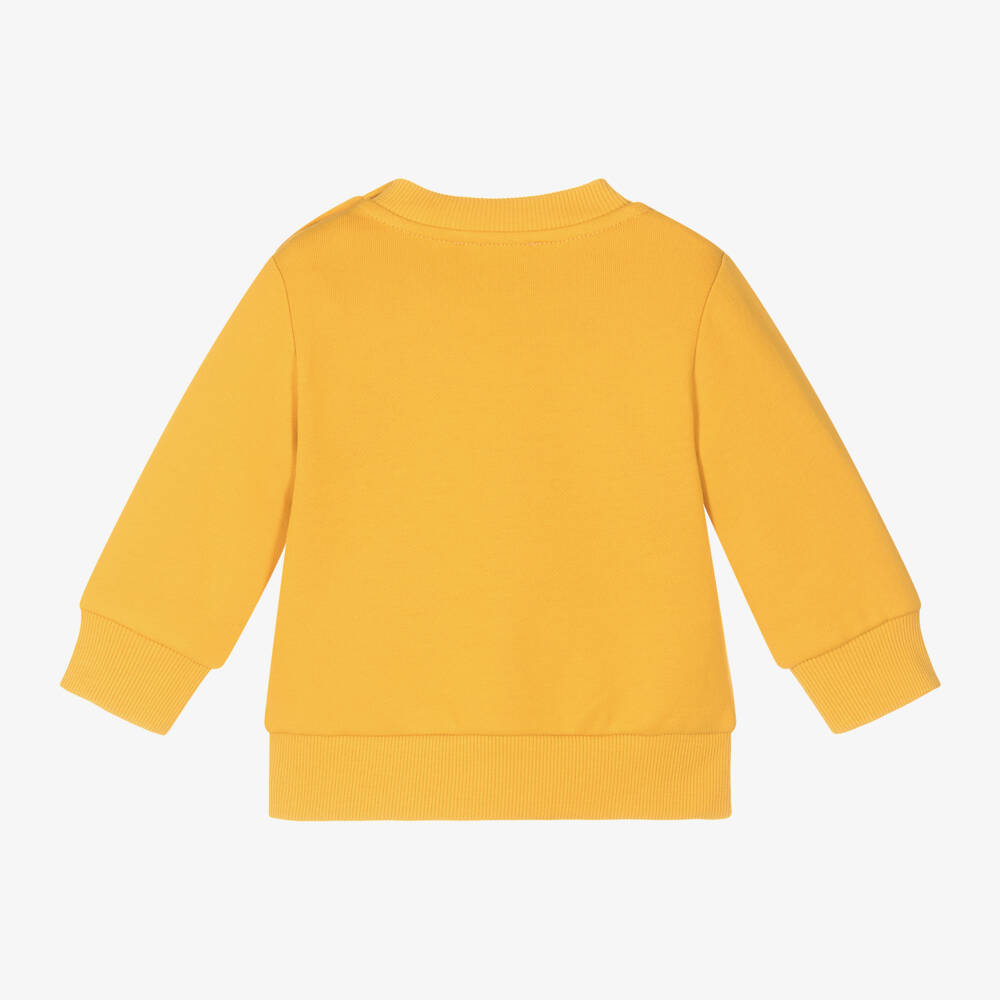 KENZO KIDS-Boys Yellow Tiger Logo Jumper | Childrensalon Outlet