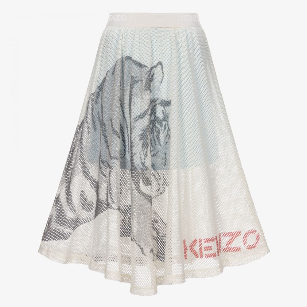 KENZO KIDS - Сетчатая юбка 2-в-1 с тигром | Childrensalon