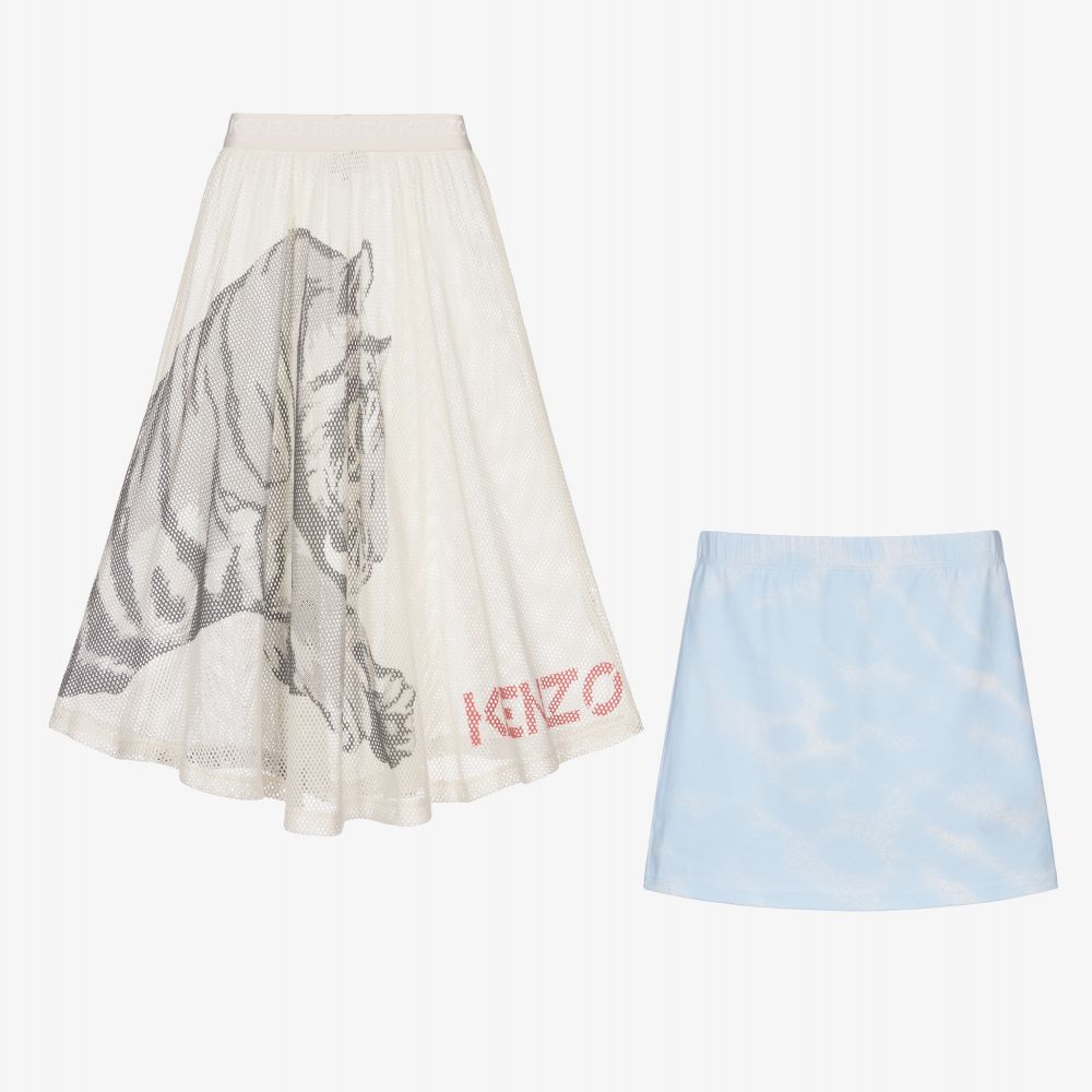 KENZO KIDS-Girls 2 in 1 Mesh Tiger Skirt | Childrensalon Outlet
