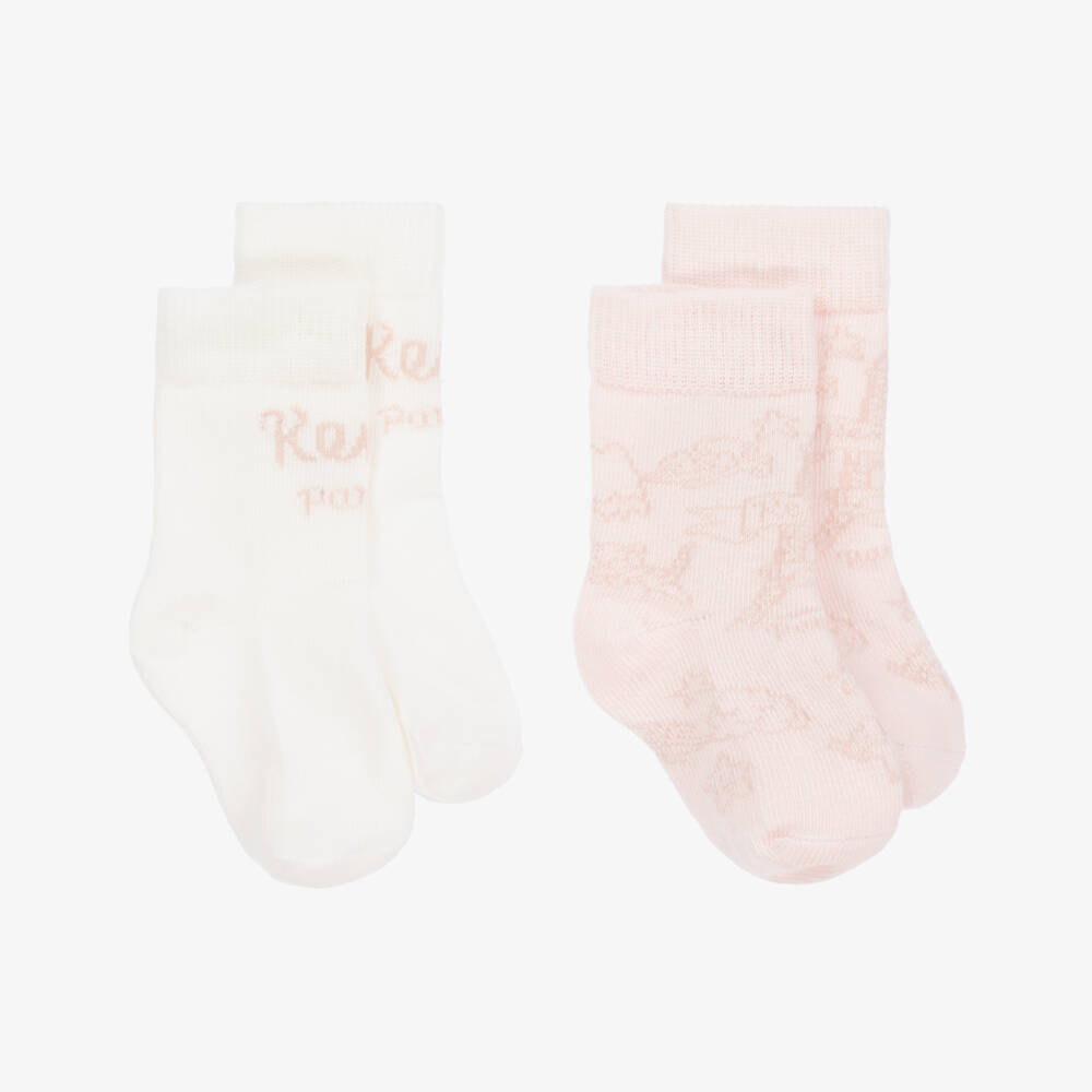 KENZO KIDS-Girls Ankle-Length Pink and White Socks Set | Childrensalon Outlet