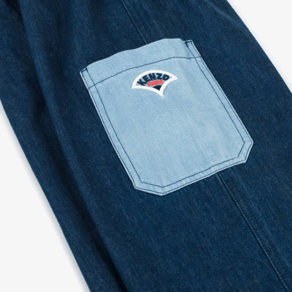 KENZO KIDS-بنطلون جينز أزرق فاتح للبنات | Childrensalon Outlet