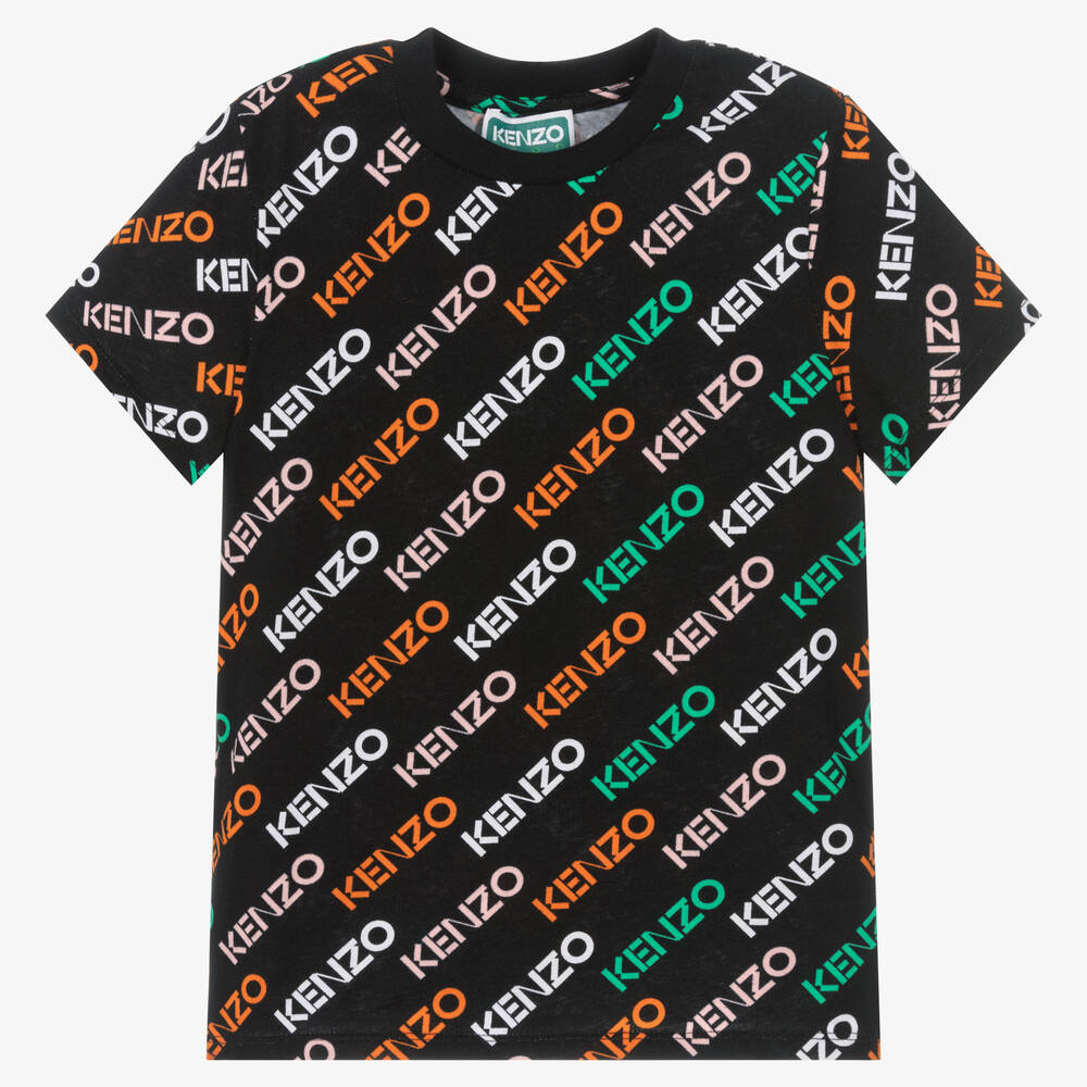 KENZO KIDS - Schwarzes Baumwoll-T-Shirt (M) | Childrensalon