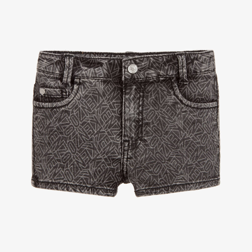 KENZO KIDS-Girls Black Denim Shorts | Childrensalon Outlet