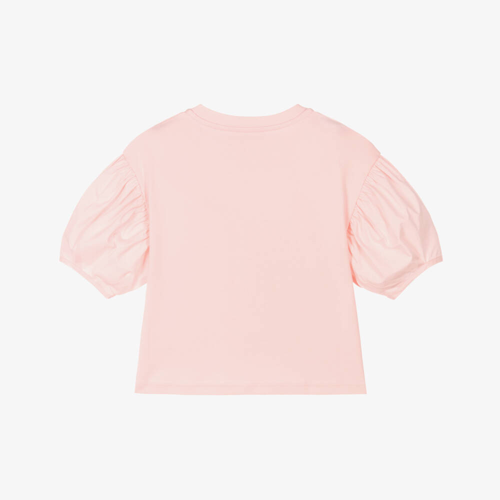 KENZO KIDS-Girls Blossom Emblem Cotton Tee | Childrensalon Outlet