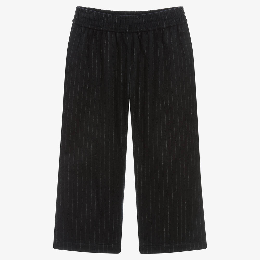 KENZO KIDS - Girls Blue Baseball Stripe Trousers | Childrensalon