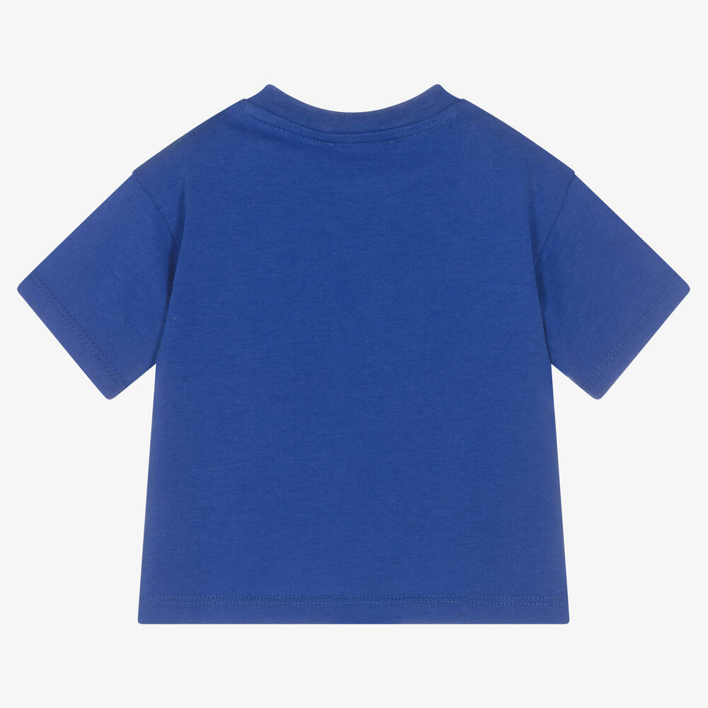 KENZO KIDS-Girls Blue Cotton Boke Flower T-Shirt | Childrensalon Outlet