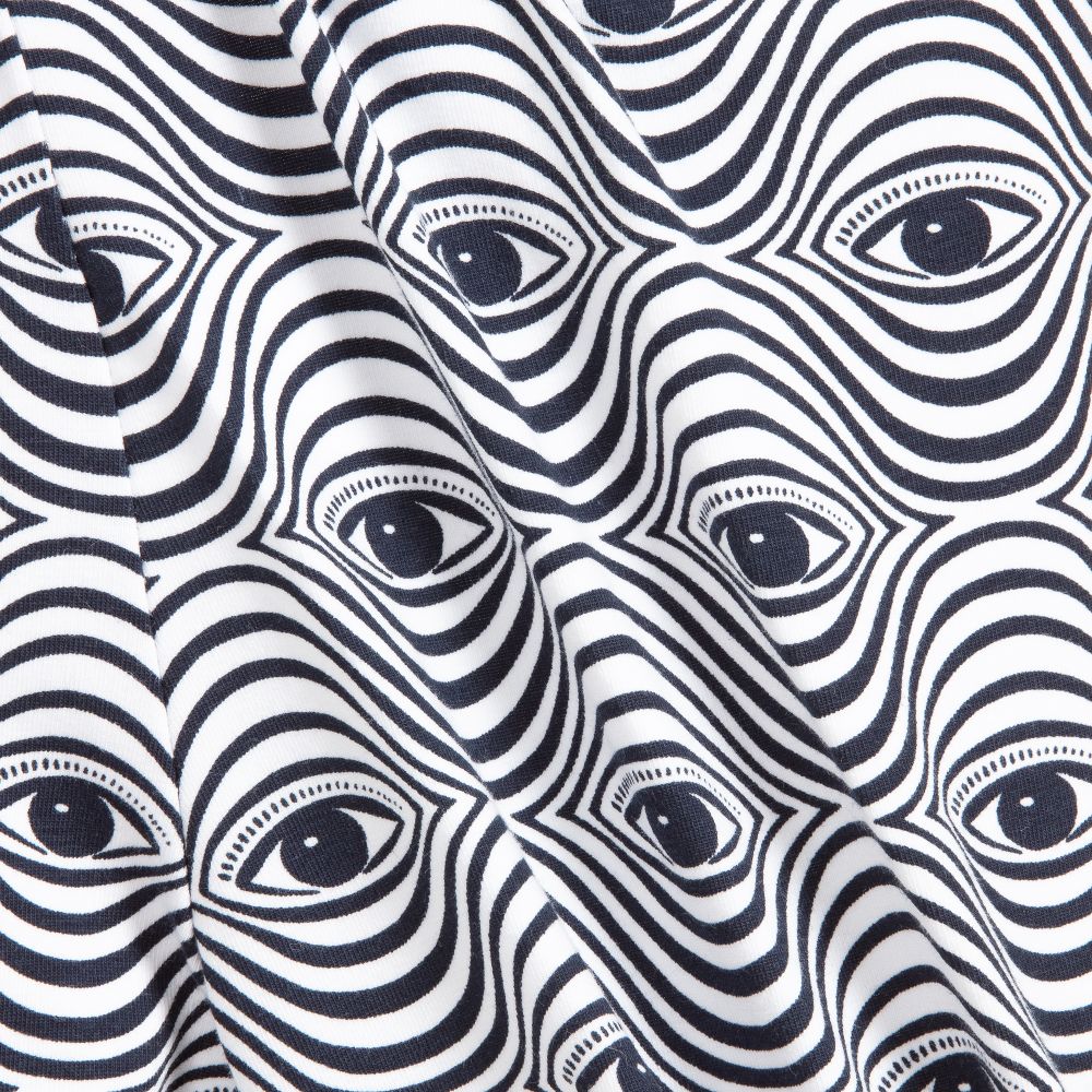 KENZO KIDS-ليغنغز قطن لون كحلي وعاجي للبنات | Childrensalon Outlet