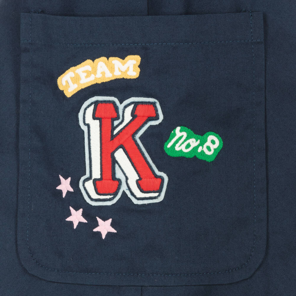 KENZO KIDS-Синяя юбка из хлопкового поплина | Childrensalon Outlet