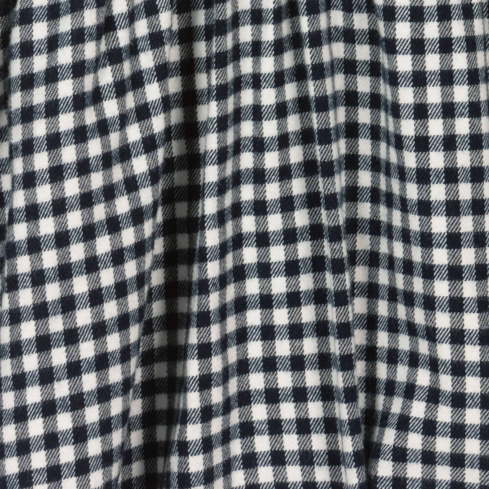 KENZO KIDS-فستان قطن فلانيل كاروهات لون أزرق وأبيض | Childrensalon Outlet