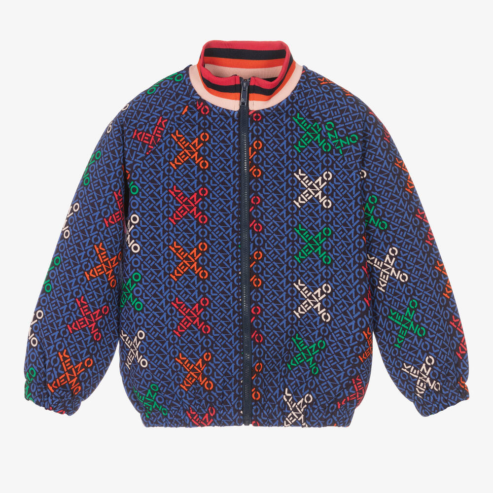 KENZO KIDS - Blaue Cross Reißverschlussjacke (M) | Childrensalon