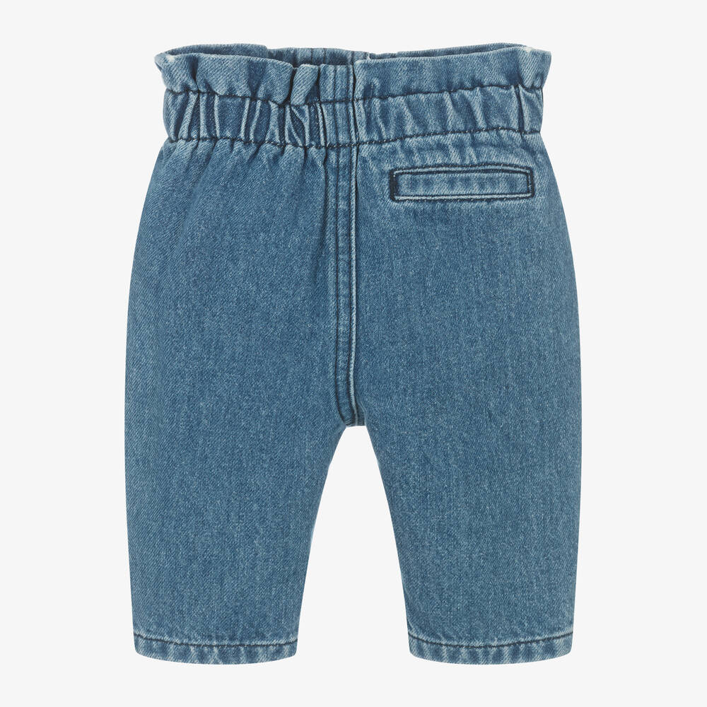KENZO KIDS-Girls Blue Denim Boke Flower Jeans | Childrensalon Outlet