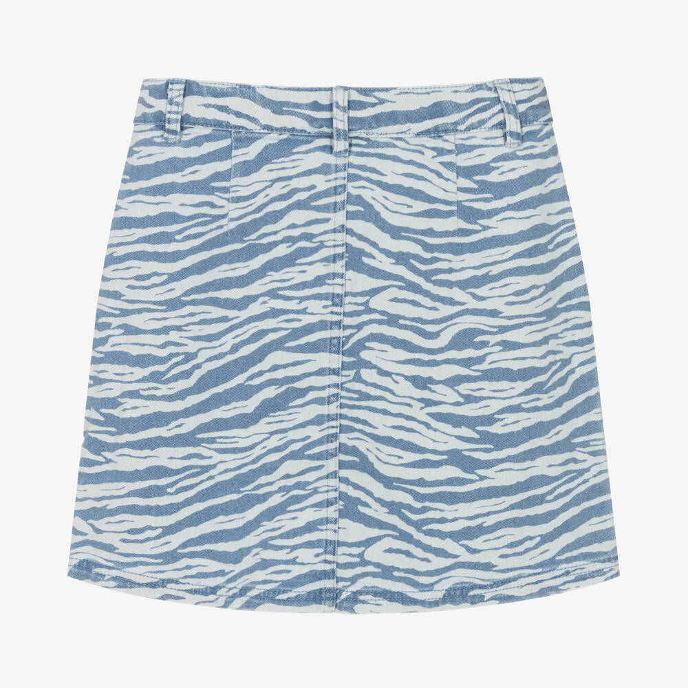 KENZO KIDS-Голубая джинсовая юбка в тигровую полоску | Childrensalon Outlet