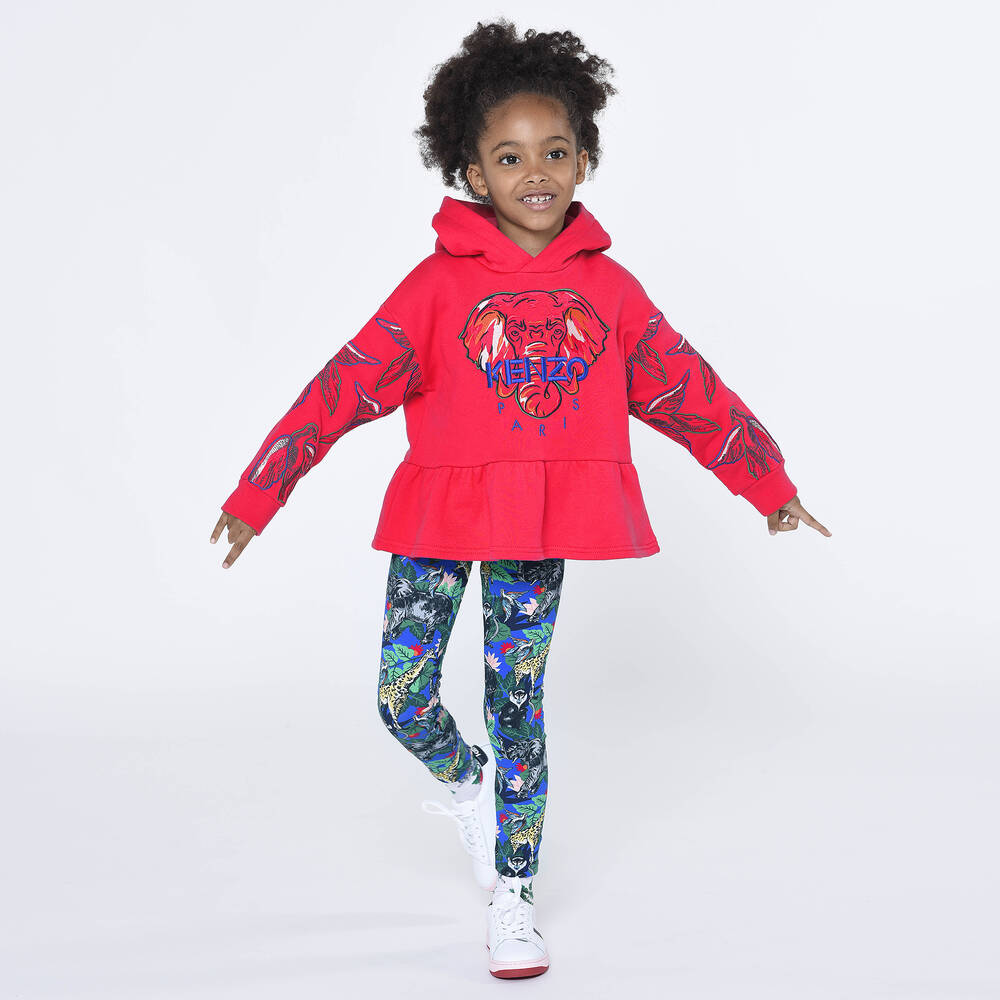KENZO KIDS-Girls Blue Jungle Leggings | Childrensalon Outlet