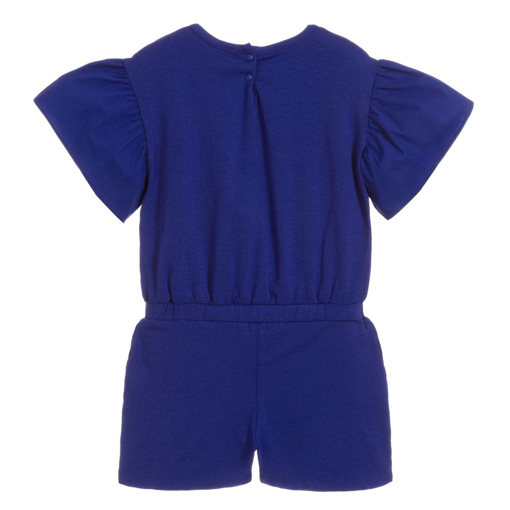 KENZO KIDS-Girls Blue Tiger Playsuit | Childrensalon Outlet
