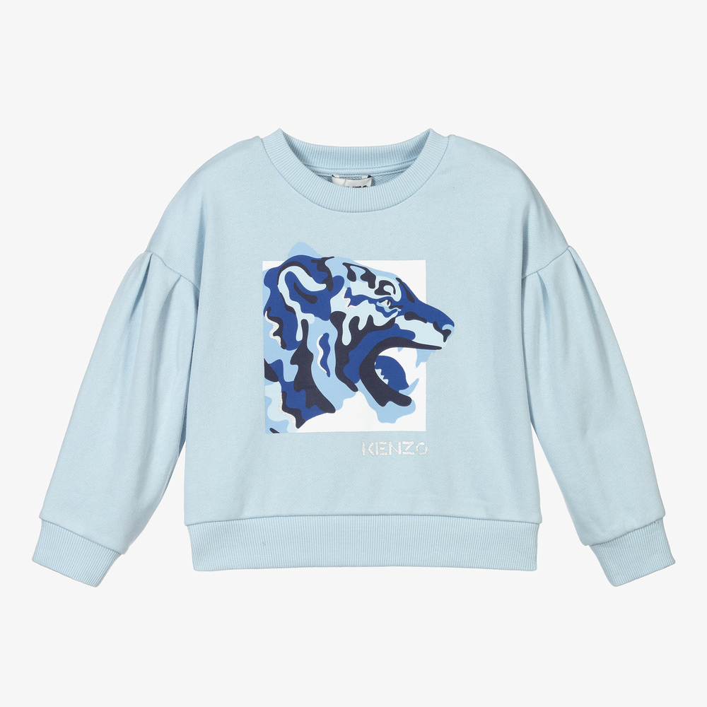 KENZO KIDS - Blaues Tiger- Sweatshirt (M) | Childrensalon