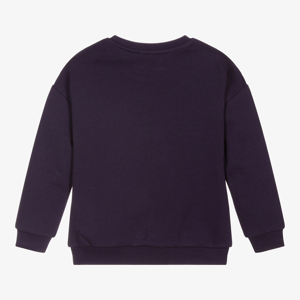 KENZO KIDS-Синий свитшот с тигром для девочек | Childrensalon Outlet