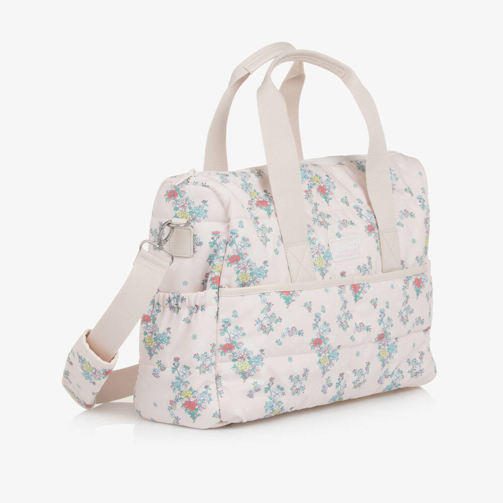 KENZO KIDS-Girls Blush Blossom Diaper Tote | Childrensalon Outlet