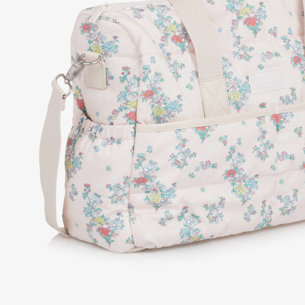 KENZO KIDS-Girls Blush Blossom Diaper Tote | Childrensalon Outlet