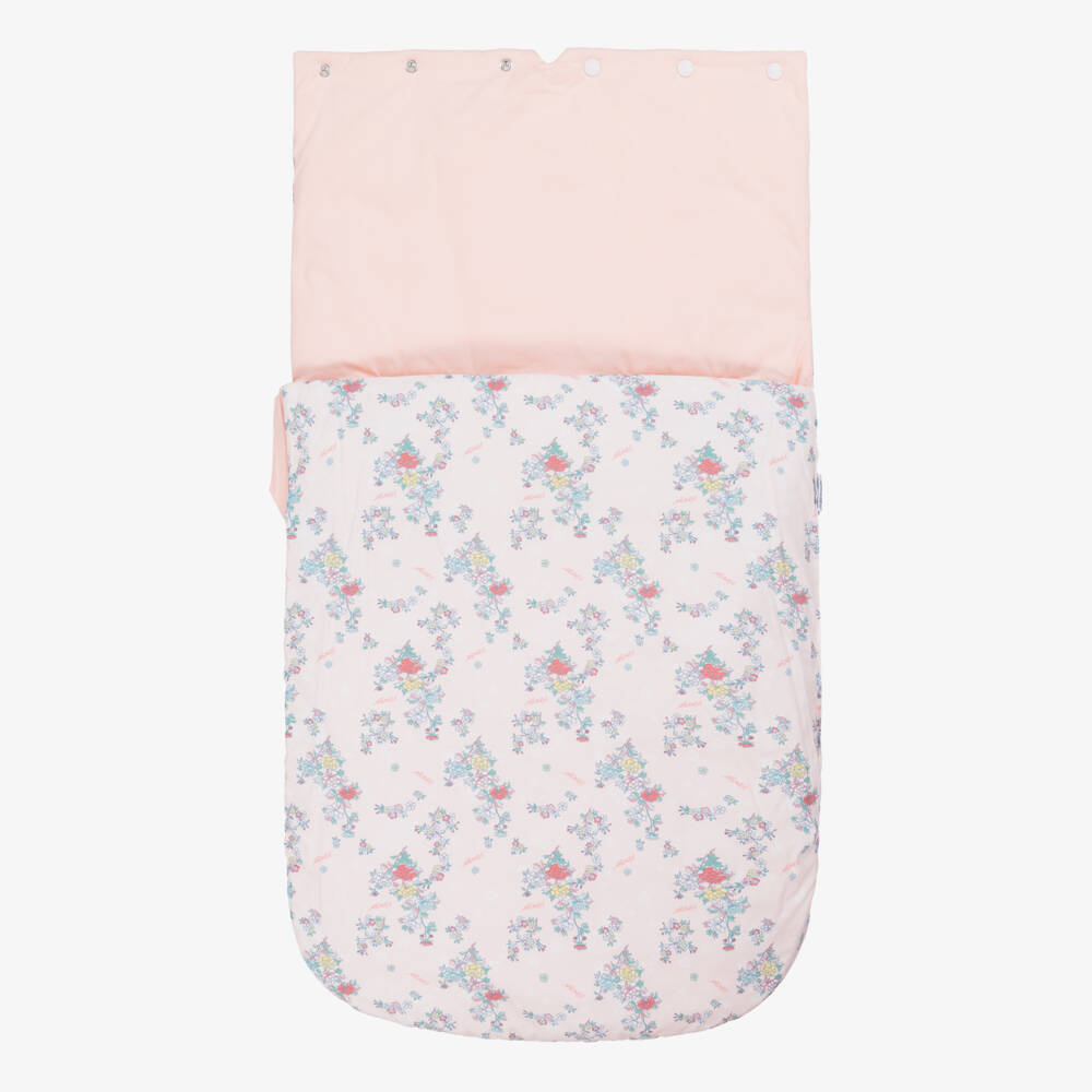 KENZO KIDS-Girls Blush Dual-Sided Cotton Cocoon | Childrensalon Outlet