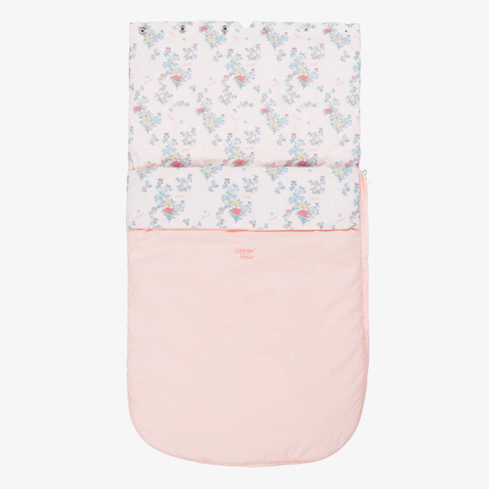 KENZO KIDS-Girls Blush Dual-Sided Cotton Cocoon | Childrensalon Outlet