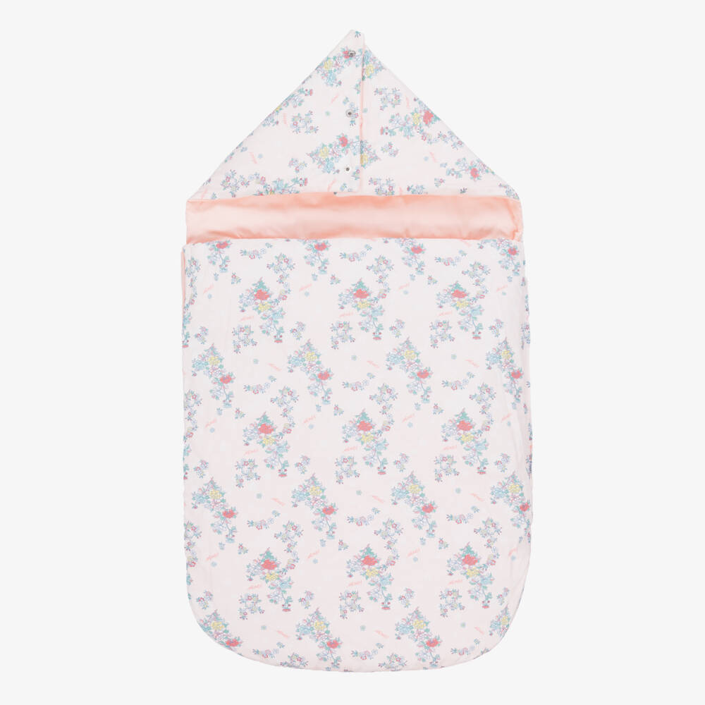KENZO KIDS-Girls Blush Dual-Sided Cotton Cocoon | Childrensalon Outlet