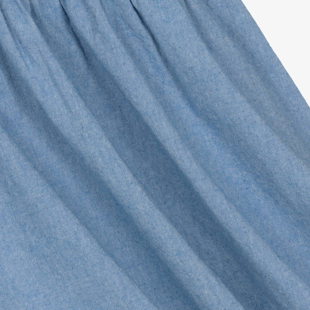 KENZO KIDS-Girls Chambray Wave-Print Dress | Childrensalon Outlet