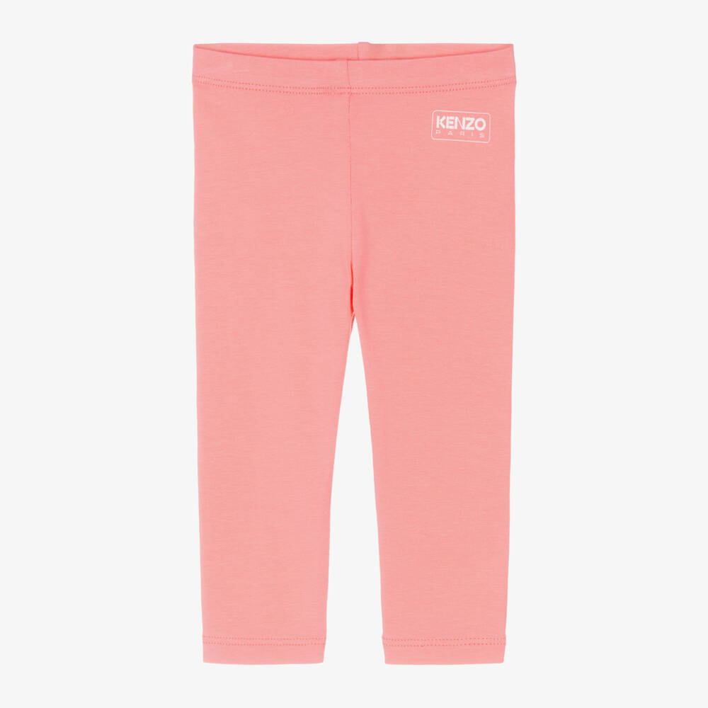 KENZO KIDS-Girls Coral Organic Cotton Leggings | Childrensalon Outlet