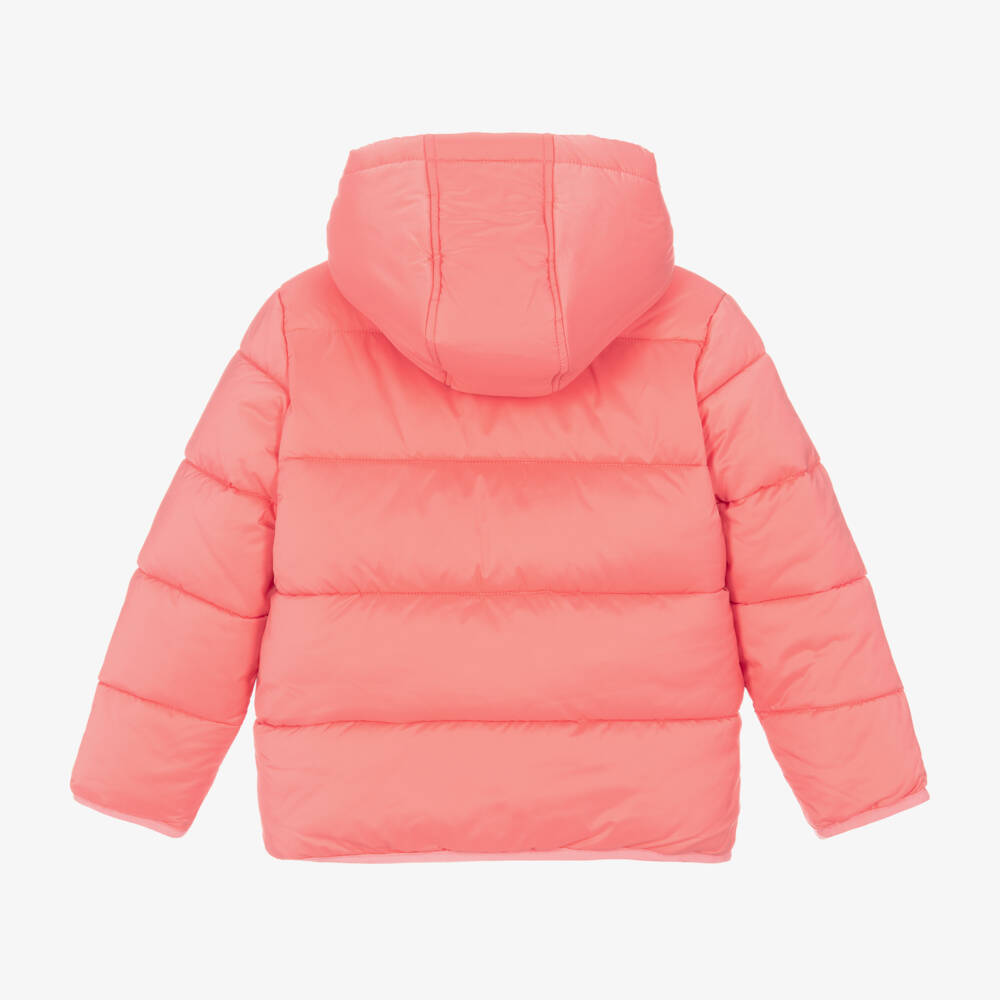 KENZO KIDS-جاكيت بافر بهودي لون زهري للبنات | Childrensalon Outlet