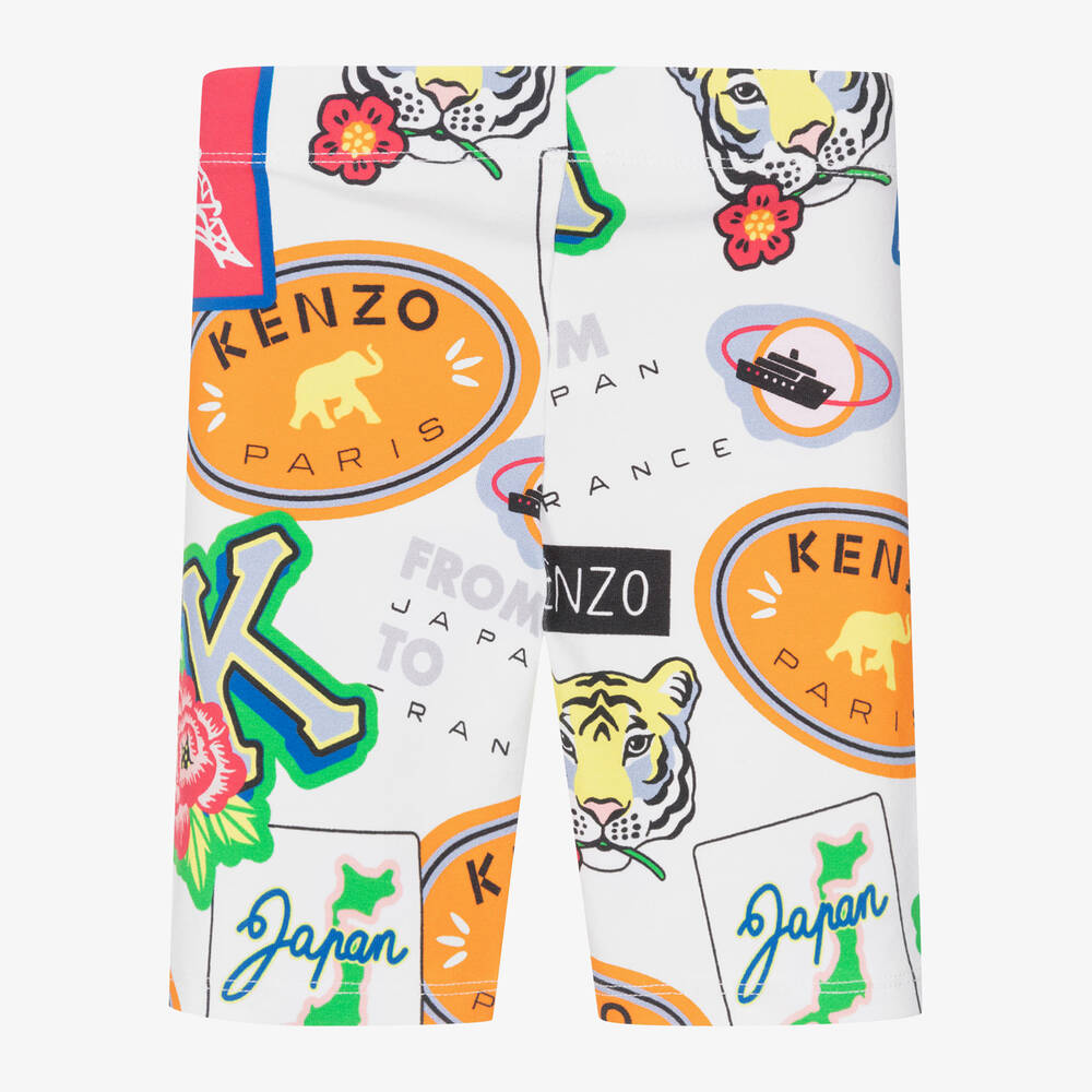 KENZO KIDS-Girls Cotton Logo Cycle Shorts | Childrensalon Outlet