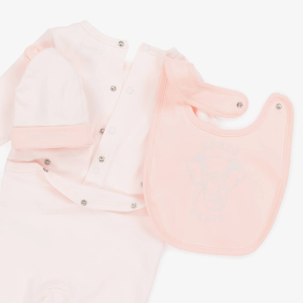KENZO KIDS-Girls Cotton Pink Elephant Ensemble | Childrensalon Outlet