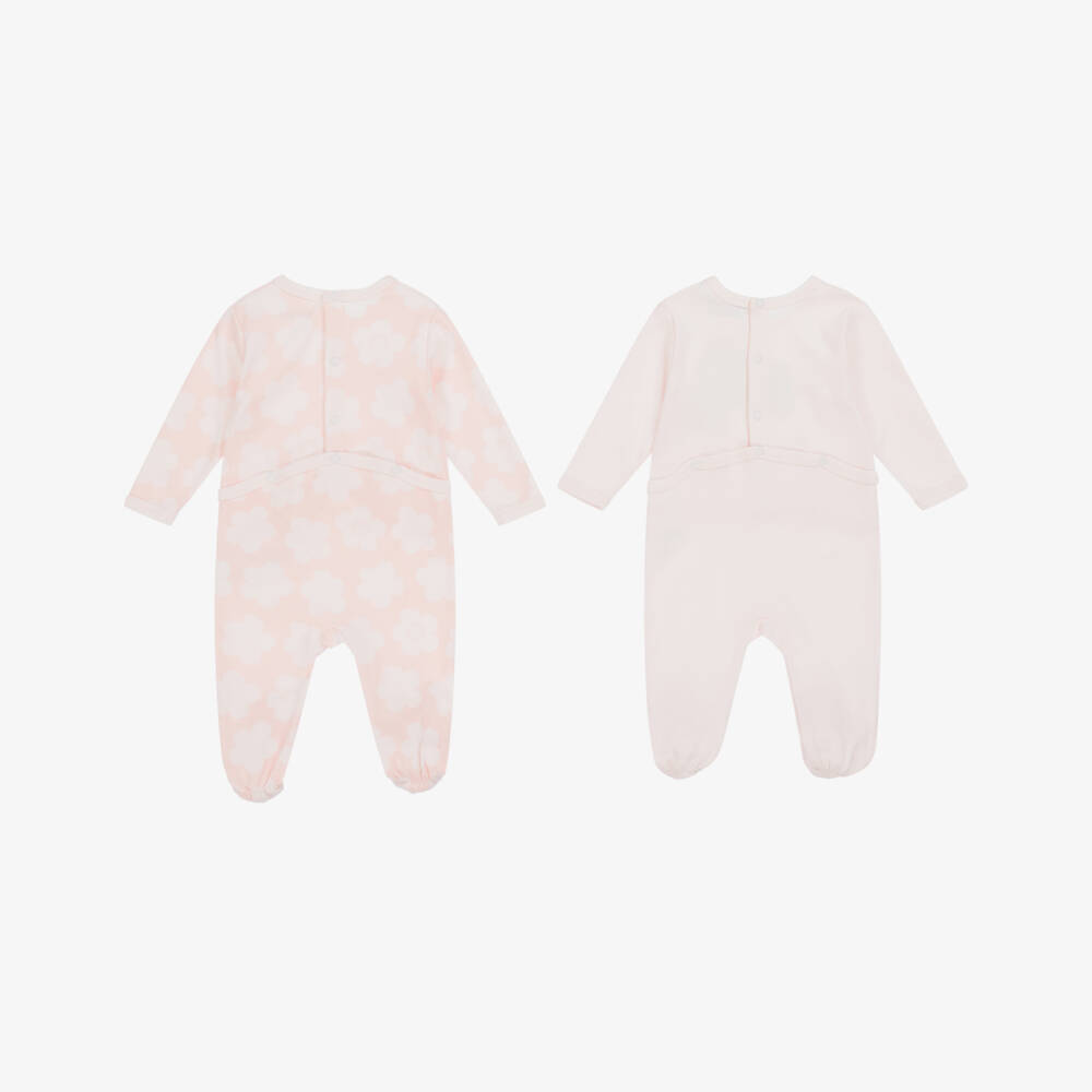 KENZO KIDS-Girls Delightful Pink Floral Sleepsuits Duo | Childrensalon Outlet