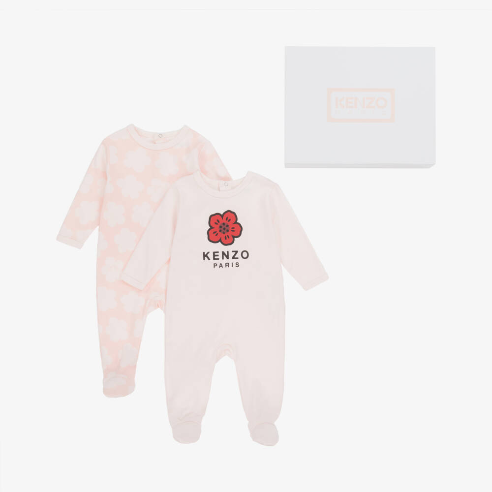 KENZO KIDS-Очаровательные розовые цветочные комбинезоны для девочек | Childrensalon Outlet