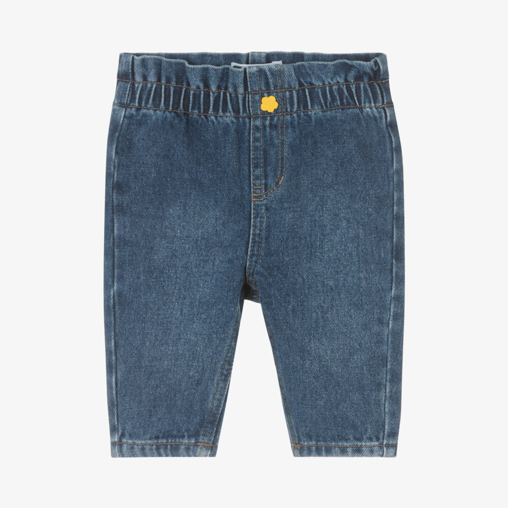 KENZO KIDS-Girls Denim Trousers in Blue | Childrensalon Outlet