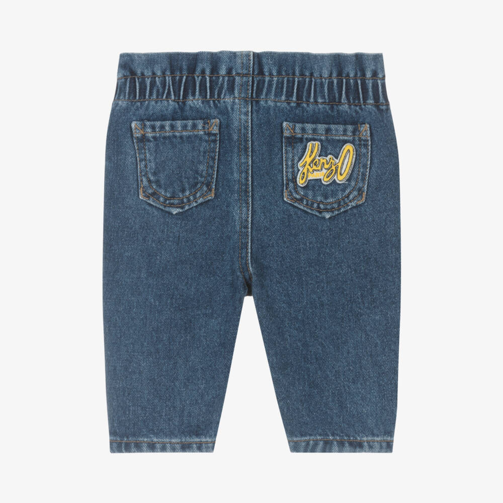 KENZO KIDS-Girls Denim Trousers in Blue | Childrensalon Outlet