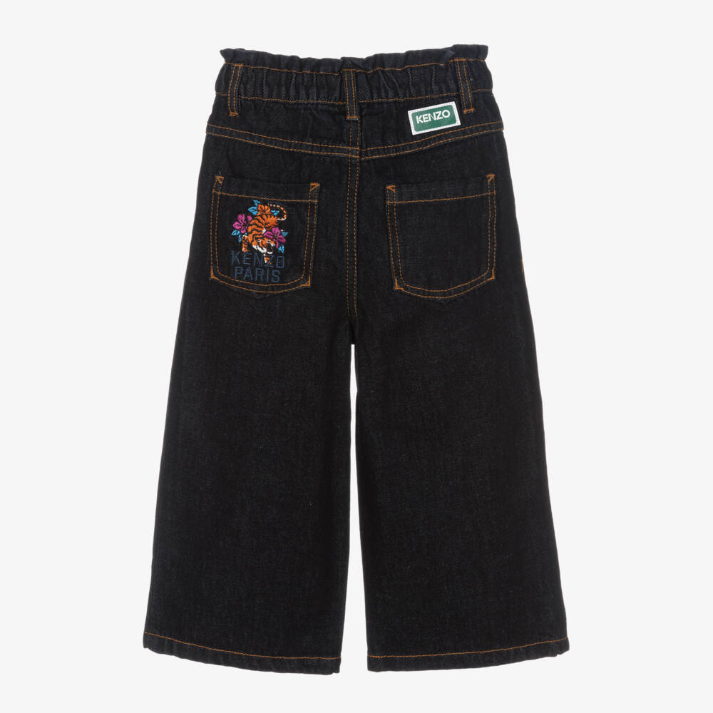 KENZO KIDS-Синие широкие джинсы для девочек | Childrensalon Outlet