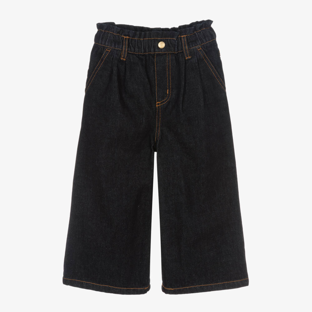 KENZO KIDS-Синие широкие джинсы для девочек | Childrensalon Outlet