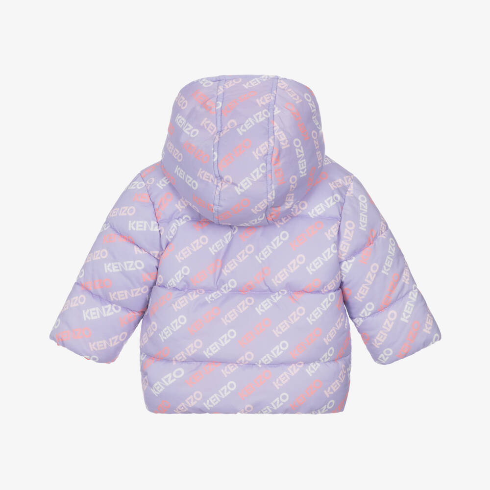 KENZO KIDS-Girls Dual-Tone Reversible Hooded Puffer | Childrensalon Outlet