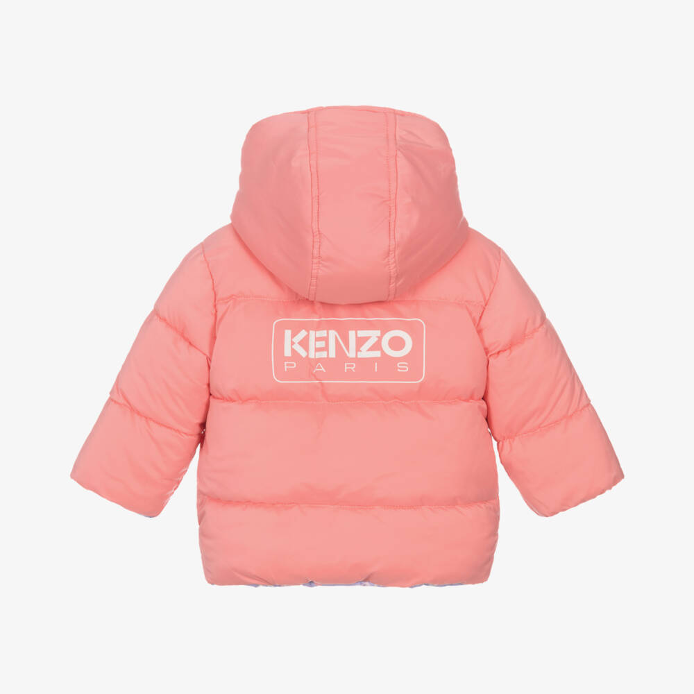 KENZO KIDS-Girls Dual-Tone Reversible Hooded Puffer | Childrensalon Outlet