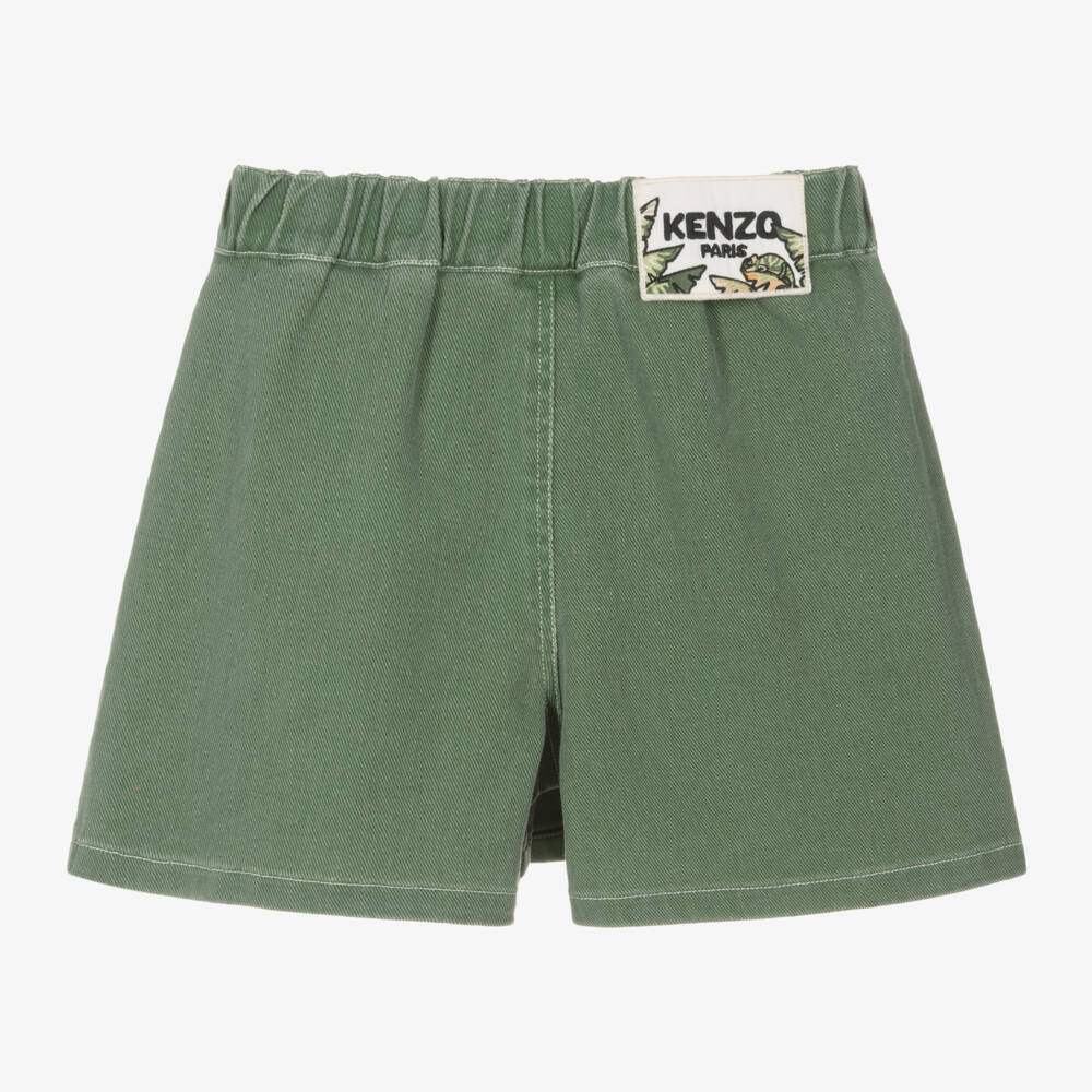 KENZO KIDS-Girls Emerald Stretch Denim Skort | Childrensalon Outlet